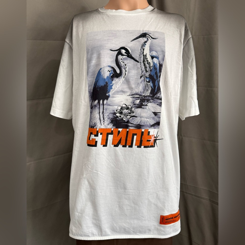 Heron Preston Black Graphic Long Sleeve Shirt Organic
